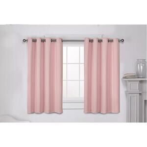 Exclusive Home Twill Weave Insulated Grommet Top 52x108" Curtain Panel Blush*#